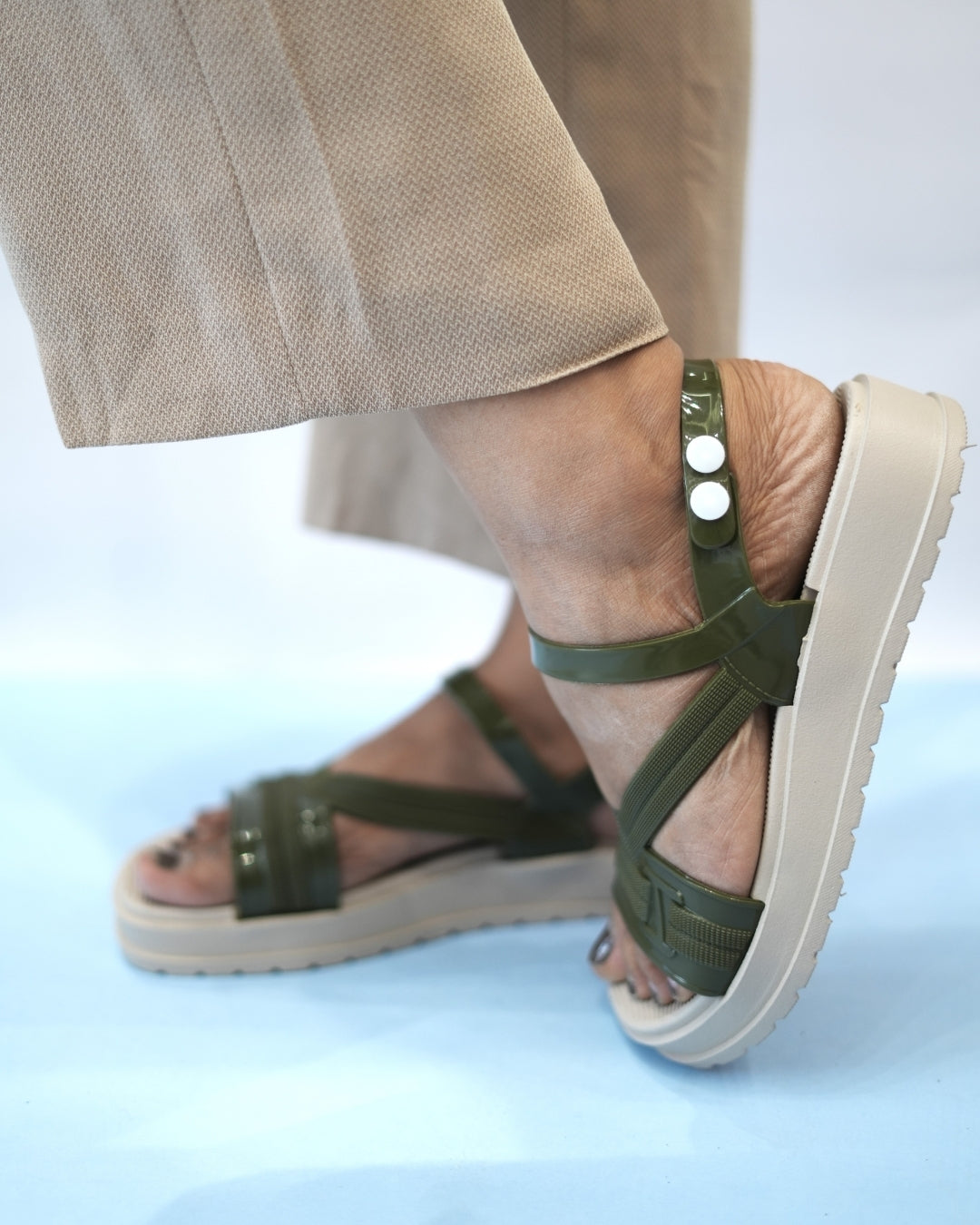 Deep Green Sandals